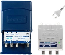 EDISION MAK-300 Kit: Amplificatore Antenna TV da palo 2UHF, 1VHF/FM, 17-32db, 10