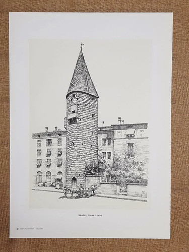 Trento torre verde disegno - trento,