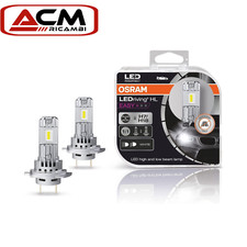 COPPIA LAMPADE LAMPADINE OSRAM H7 LED HL EASY LUCE BIANCA 6000K