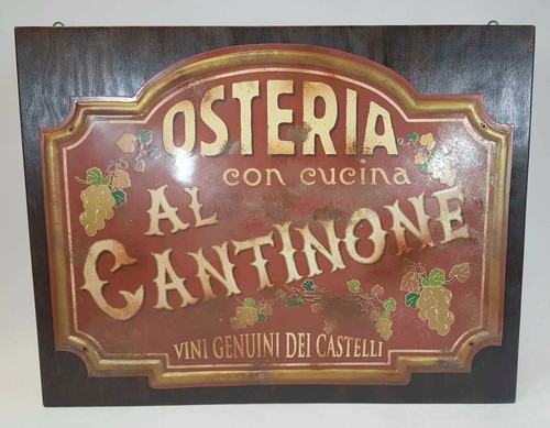Targa vintage osteria - vintage, al