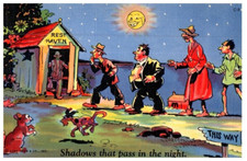 Cartolina Divertente Con Ombre