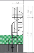 scala a chiocciola antica  da