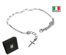 Bracciale rosario argento - bracciale, 925