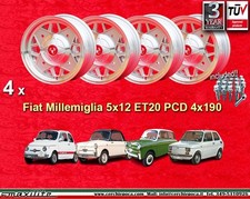 4 Cerchi + Dadi Fiat