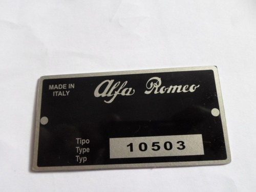 Targa alfa romeo tipo 105 - romeo,