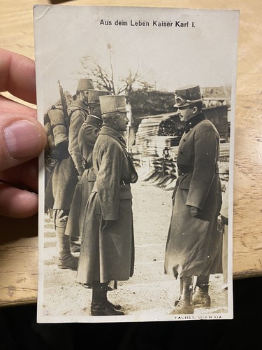 Ww1 foto cartolina kaiser karl - ww1,