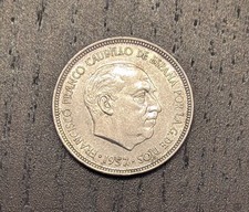 Moneta Spagna 1957 5 cinque