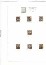 Uffici estero 15 c, 25 c, 1 lira serie 7 saggi sopr falsa da studio