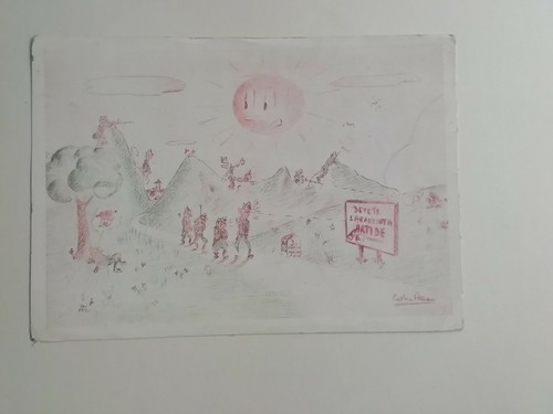 Cartolina scuola militare - scuola, di