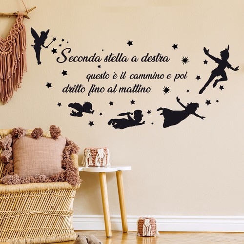 Adesivi murali frasi peter pan
