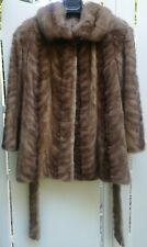 Pelliccia cappotto code di visone artigianale usata come nuova tagl M 44 Vintage