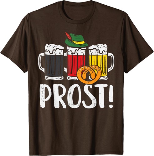 Shirt unisex prost pretzel - t-shirt,
