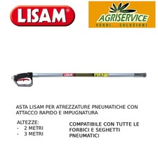 ASTA LISAM PER ATREZZATURE PNEUMATICHE CON ATTACCO RAPIDO E IMPUGNATURA