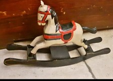 Splendido Cavallino a Dondolo Da Esposizione Vintage