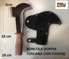 RONCOLA PENNATO PER CACCIATORE DOPPIO TAGLIO CON FODERO MANICO IN CUOIO