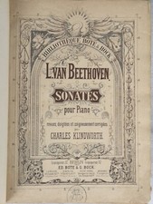 LIBRO SPARTITI L.VAN BEETHOVEN - PRIMI DEL 900 - CIRCA 300 PAGINE