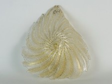 Barovier E Toso Lampada Da Parete “Foglia” Applique Vetro Di Murano E Oro