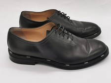Scarpe stringate FENDI Roma uomo derby in pelle nera UK 9