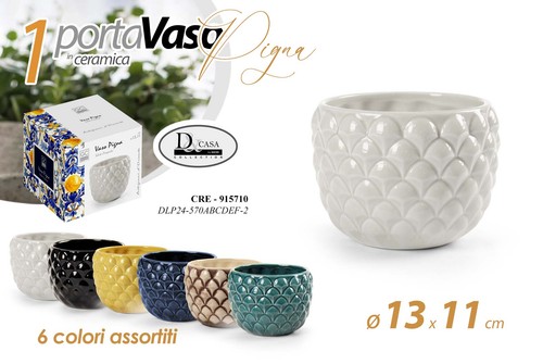 Vaso portavaso pigna ceramica - vaso,