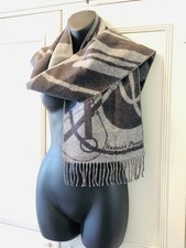 Sciarpa unisex Hermes Cashmere grigia 100% autentica nuova con scatola e scontrino