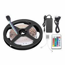 STRISCIA A LED RGB 5 M MT METRI 300 SMD 5050 BOBINA STRIP ADESIVA ALIMENTATORE