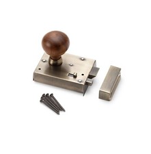 Antico set pomelli pomelli per porta in legno di panino palissandro antico serratura cerchio ottone