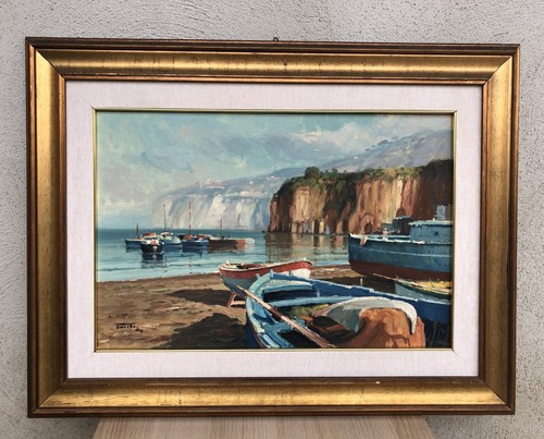 Quadro marina con barche - -marina,