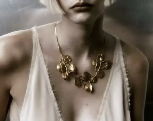 Collana foglia zara oro - collana,