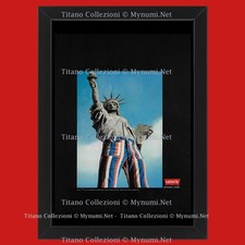 1970 * Pubblicità Originale 'Levi's - Statua della Libertà e Jeans con Bandiera'