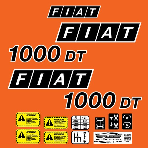 Fiat 1000 adesivi - 1000, dt