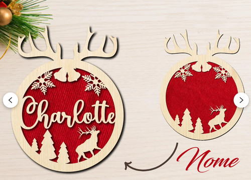 Palla natale con nome in - palla,