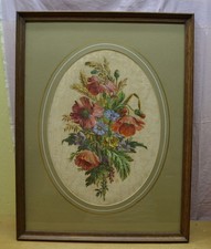 QUADRO FLOREARE DIPINTO SU SETA cm. 55 X42    (TI37)