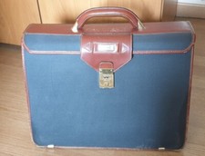 Borsa lavoro in pelle e tessuto Samsonite. Vintage