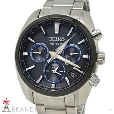 Seiko Astron 5X Series Solar GPS Dual Time SS quadrante nero usato dal Giappone