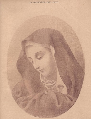Stampa antica madonna del dito - madonna,