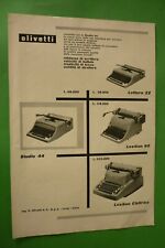 OLIVETTI MACCHINE SCRIVERE lettera 22 1955 Pubblicita' vintage lexikon studio 44