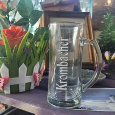 Krombacher 1 boccale birra vetro da 0,4l rastal raro da collezione