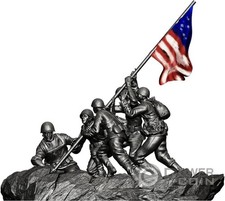 MARINE CORPS WAR MEMORIAL 2 oz moneta argento 10 Cedis Ghana 2026