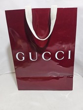 Gucci borsa sacchetto di carta shopping bag originale geniune 26x14h34 bordeaux