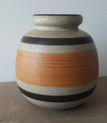 Vintage vaso ceramica tondo - vintage,