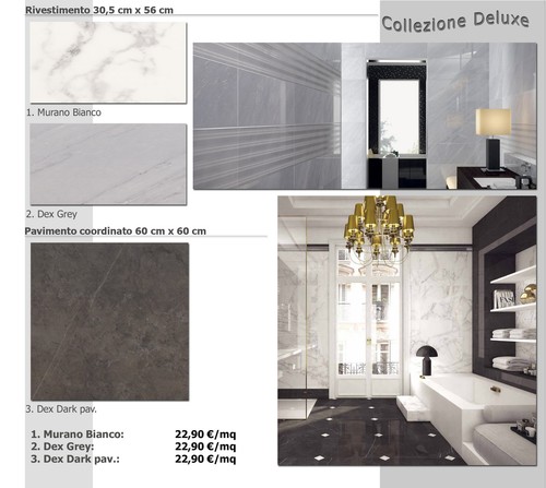Piastrelle bagno bianco grigio - piastrelle,
