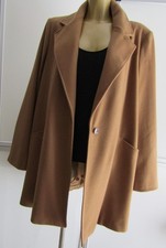 MARINA RINALDI Calda Giaccone Cappotto Corto Colore Cammello Tg 31 =60 IT