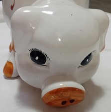 Salvadanaio Porcellino , Maialino , Cm  25x16 Circa , Ceramica , Vintage 