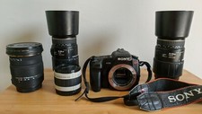 Sony Alpha DSLR 350 + 3 obiettivi sigma + teleconverter 2x