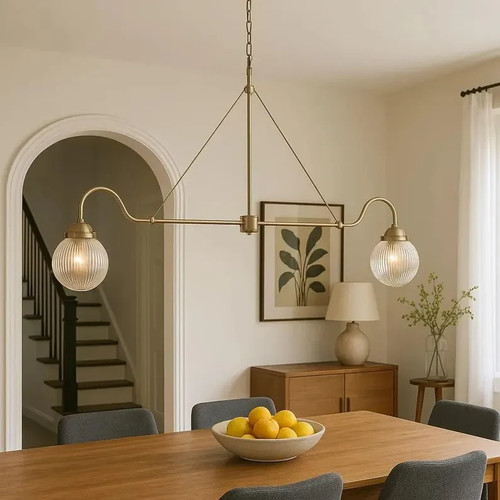 Lampadario lineare ottone - lampadario, in