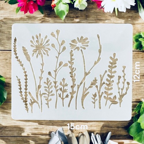 Stencil singolo fiore 15x12 - singolo,