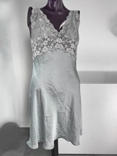yamamay lace satin dress gray