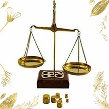 Bilancia pesatrice decorativa in ottone 7" stupefacente bilancia Tarazu con r...