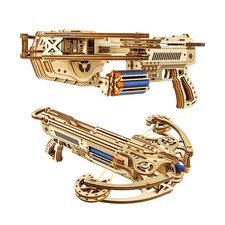 Trucco in Legno Bullet Boltcaster Balestra 3D Puzzle in Legno per Adulti da Costruire -...