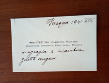 CAPO DELLA POLIZIA FASCISTA 1940/43 CARMINE SENISE COLUI CHE ARRESTO' MUSSOLINI.